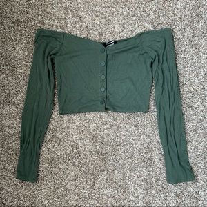 Off the shoulder crop top